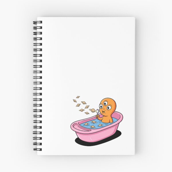 Item preview, Cute Orange Alien Blowing Saturn Planet Bubbles designed and sold by Rare By Hero.