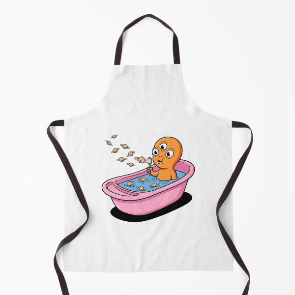 Item preview, Cute Orange Alien Blowing Saturn Planet Bubbles designed and sold by Rare By Hero.