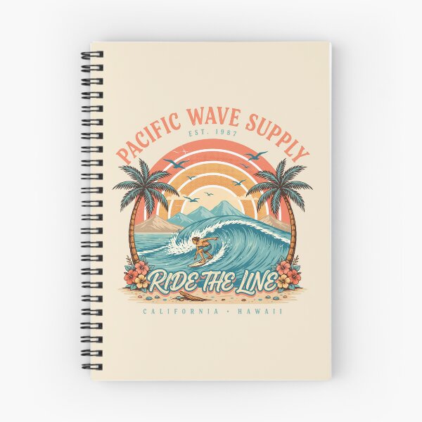 Item preview, Vintage Surf Paradise – Pacific Wave Supply | Retro Ocean & Surfer Design designed and sold by CHROMA NOIR.