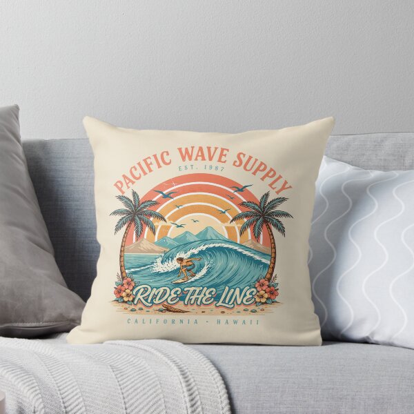 Item preview, Vintage Surf Paradise – Pacific Wave Supply | Retro Ocean & Surfer Design designed and sold by CHROMA NOIR.