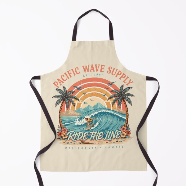Item preview, Vintage Surf Paradise – Pacific Wave Supply | Retro Ocean & Surfer Design designed and sold by CHROMA NOIR.