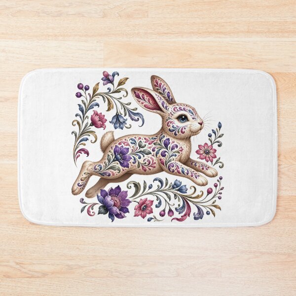 Item preview, Floral Folk Rabbit designed and sold by PetalGarden.
