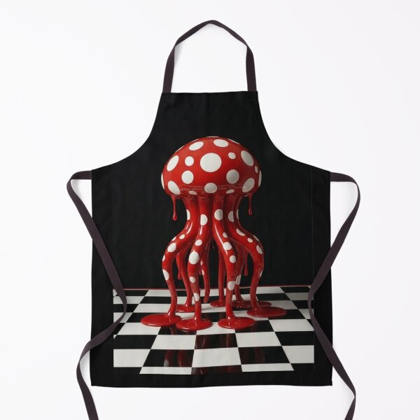 Item preview, Melting Red Polka Dot Jellyfish Pop Art designed and sold by YourColorsWall.