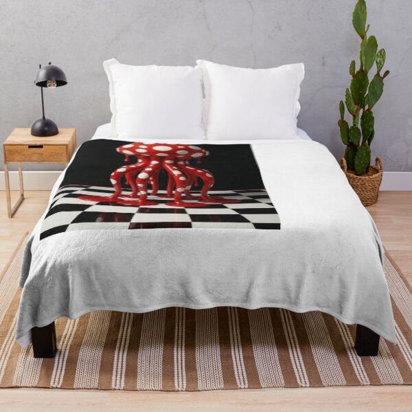 Item preview, Melting Red Polka Dot Jellyfish Pop Art designed and sold by YourColorsWall.