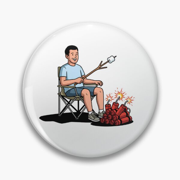Item preview, Roasting Marshmallows Over Lit Dynamite Campfire designed and sold by Rare By Hero.