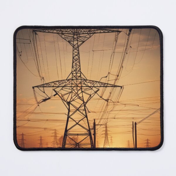 Item preview, Electricity Pylon Silhouette in a Vintage Sepia Sunset designed and sold by Pylon-Bureau.