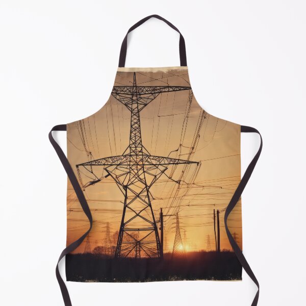Item preview, Electricity Pylon Silhouette in a Vintage Sepia Sunset designed and sold by Pylon-Bureau.