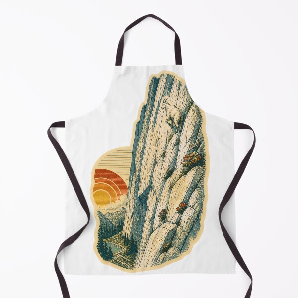 Item preview, Mountain Goat on the Limestone Cliff Wild Animal Wildlife Art designed and sold by VisualArtsOasis.