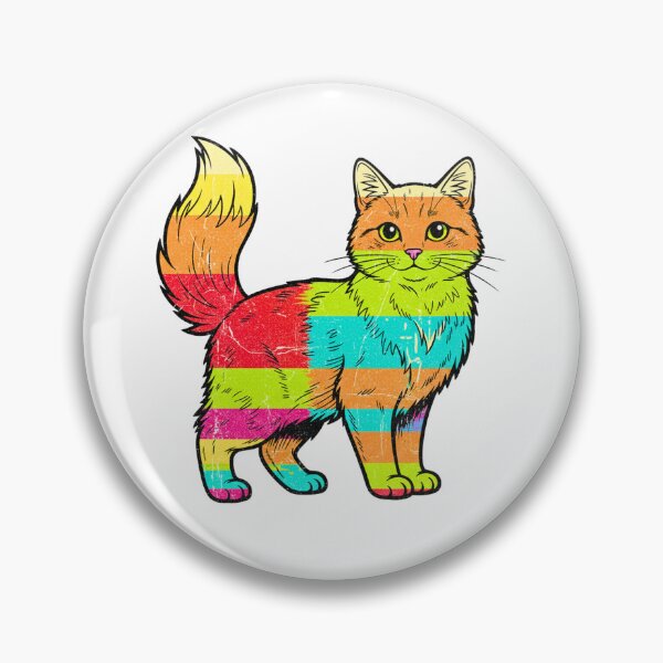 Item preview, Rainbow Cat Pride Colorful Vintage Design designed and sold by ArtSpark Studio.