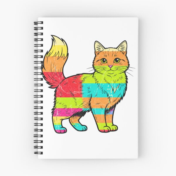 Item preview, Rainbow Cat Pride Colorful Vintage Design designed and sold by ArtSpark Studio.