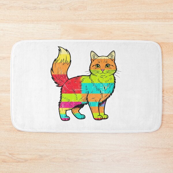 Item preview, Rainbow Cat Pride Colorful Vintage Design designed and sold by ArtSpark Studio.