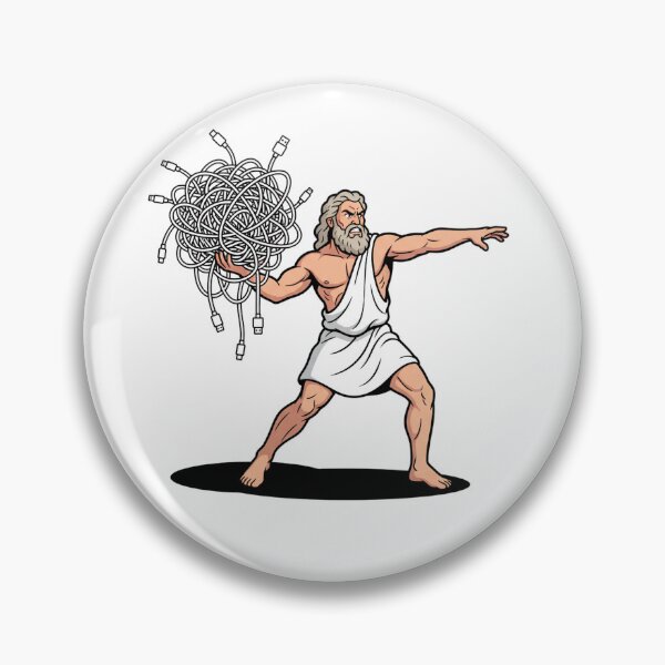 Item preview, Greek God Zeus Throwing Tangled Charger Cables designed and sold by Rare By Hero.
