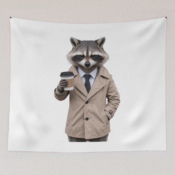 Item preview, Funny Coffee Raccoon Meme – Cute Trash Panda Drinking Coffee Animal Design designed and sold by cats-dogs1.
