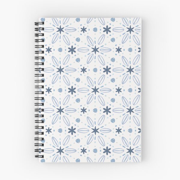 Item preview, Blue and white winter flower pattern by Beliris Creations designed and sold by BelirisCréations.