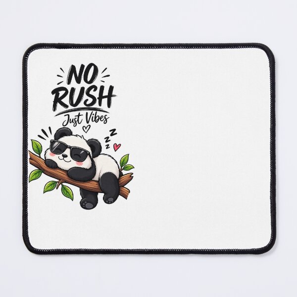 Item preview, No Rush Just Vibes Cute Panda Design designed and sold by lovepower.