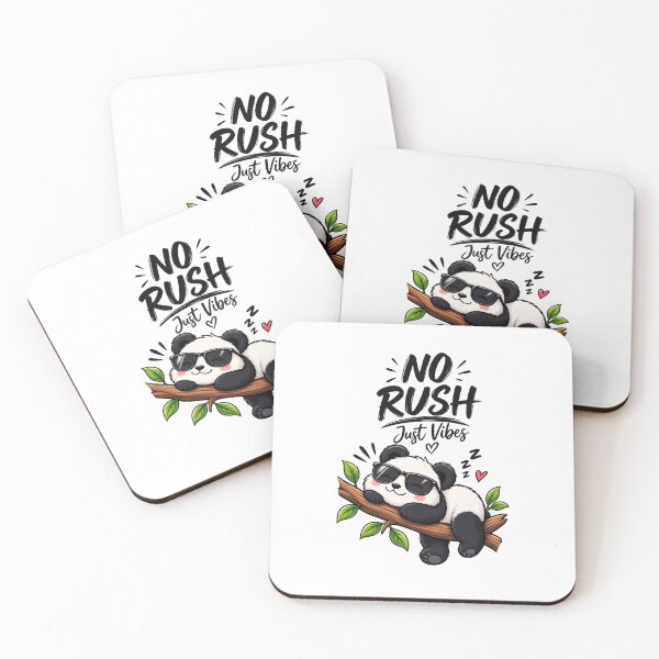 Item preview, No Rush Just Vibes Cute Panda Design designed and sold by lovepower.