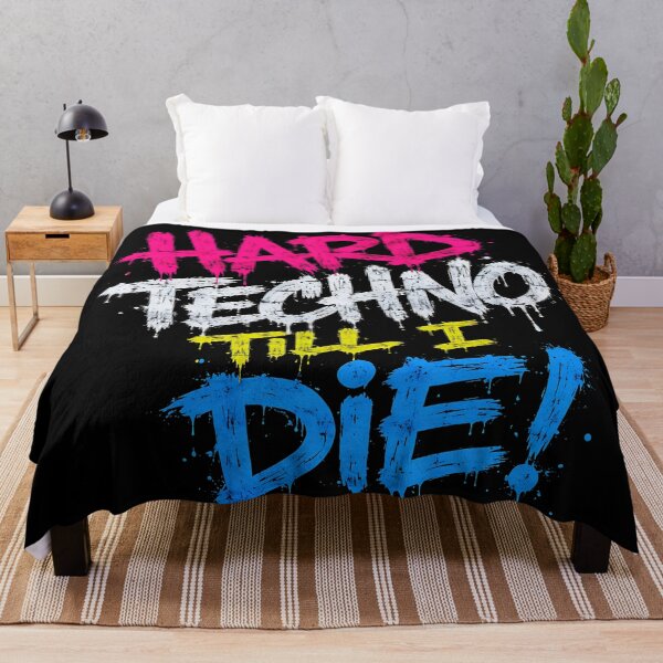 Item preview, Hard Techno Till I Die – Neon Graffiti Rave Design designed and sold by RH Design Lab.
