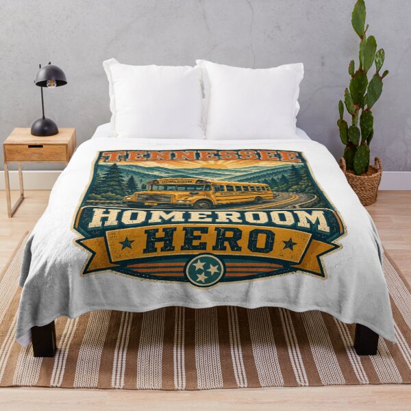 Item preview, Tennessee Homeroom Hero Retro Vintage School Bus Smoky Mountains designed and sold by Globalcitytees.