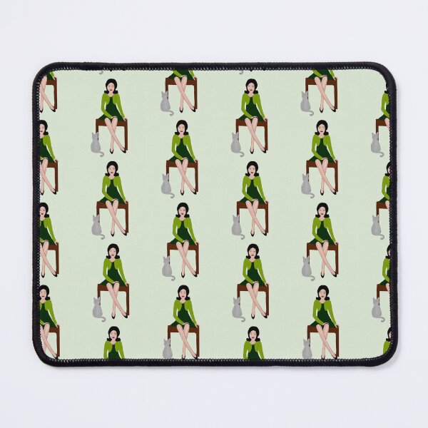 Item preview, Woman in Green Dress with Cat designed and sold by Elaine M Hayward .