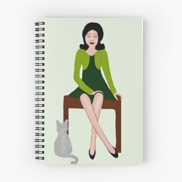 Item preview, Woman in Green Dress with Cat designed and sold by Elaine M Hayward .