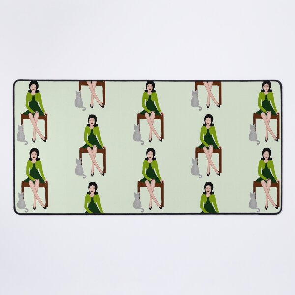 Item preview, Woman in Green Dress with Cat designed and sold by Elaine M Hayward .
