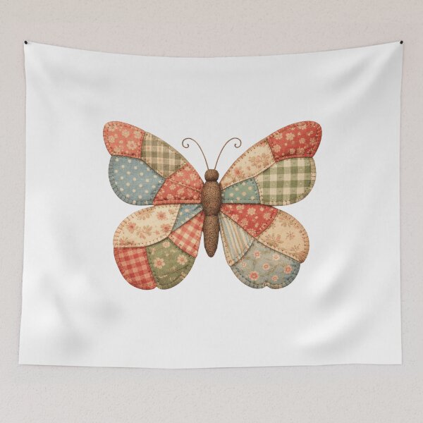 Item preview, Vintage Patchwork Butterfly designed and sold by oblexwear.