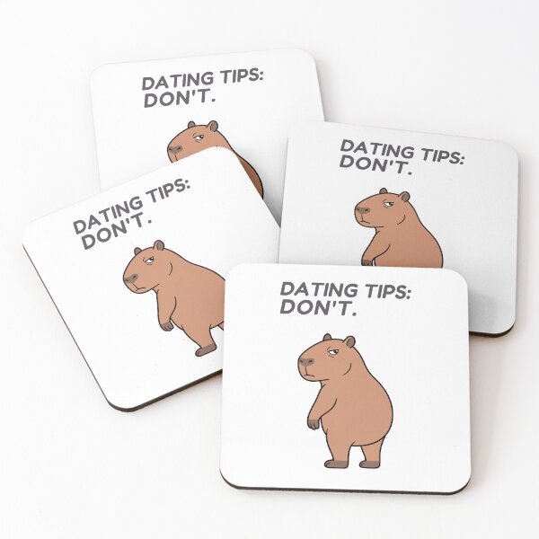 Item preview, Dating Tips: Don't. Funny Capybara Meme designed and sold by Sir Capy B.