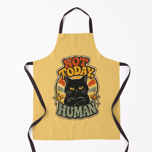 Item preview, Not Today, Human — Funny Grumpy Black Cat Design designed and sold by Miauau Studio.