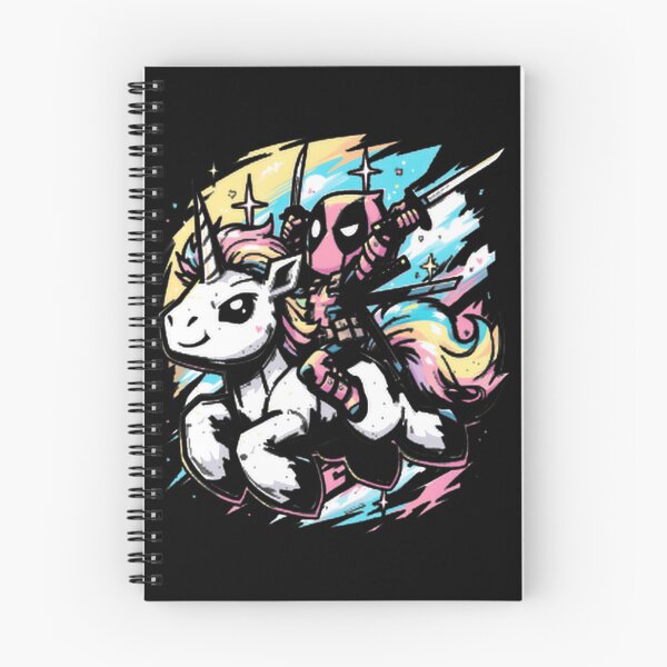 Item preview, Deadpool Riding Colorful Unicorn Fan Art designed and sold by VenettaDesena.
