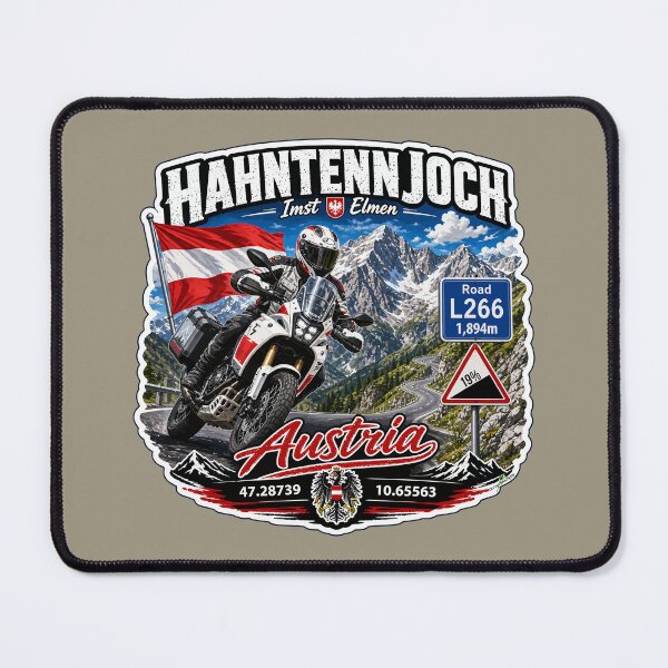 Item preview, Hahntennjoch High Alpine Pass Austria Motorcycle Sticker TShirt 03 designed and sold by OuterShellUK.