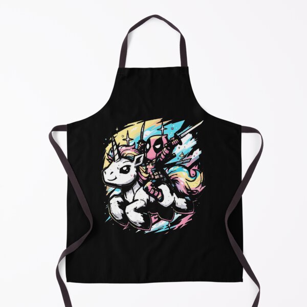 Item preview, Deadpool Riding Colorful Unicorn Fan Art designed and sold by VenettaDesena.