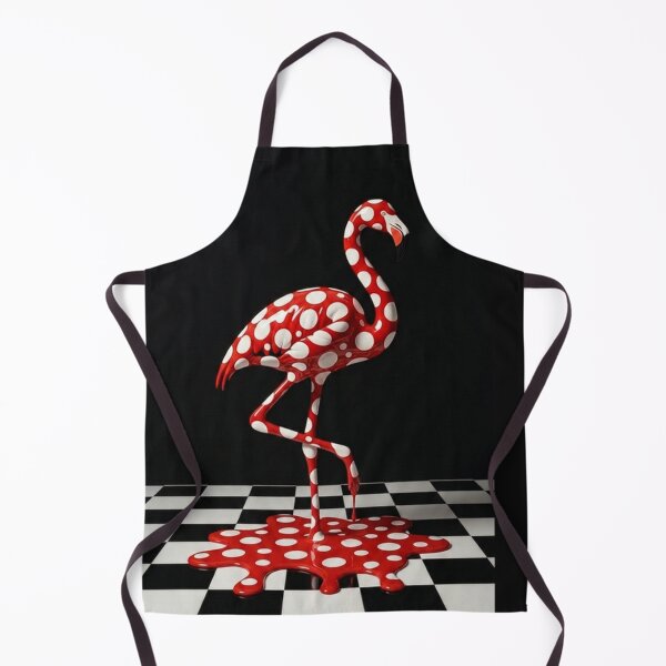 Item preview, Melting Red Polka Dot Flamingo Pop Art designed and sold by YourColorsWall.
