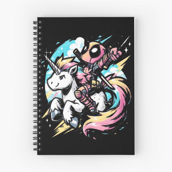 Item preview, Deadpool Riding Colorful Unicorn Fan Art designed and sold by VenettaDesena.