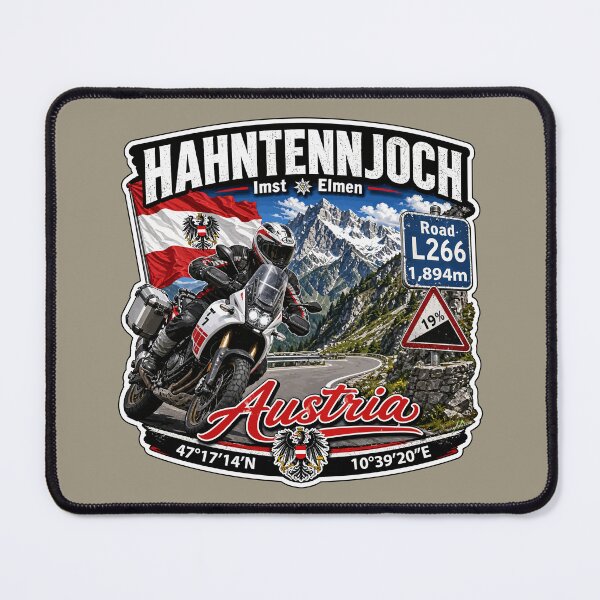 Item preview, Hahntennjoch High Alpine Pass Austria Motorcycle Sticker TShirt 04 designed and sold by OuterShellUK.