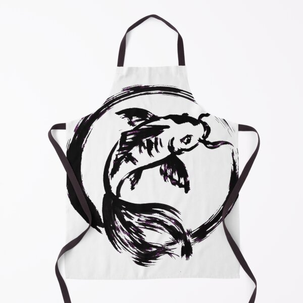 Item preview, Sumi-e Style Koi Fish in Ensō Circle - Minimalist Ink Wash designed and sold by Surviving Monday Club.
