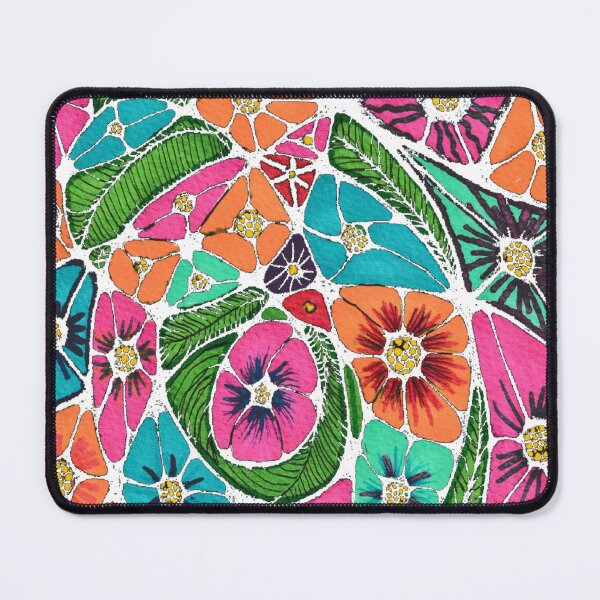 Item preview, Vibrant Tropical Floral Garden Stained Glass Art designed and sold by O & A.