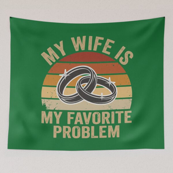 Item preview, My Wife Is My Favorite Problem Funny Marriage Wedding Rings designed and sold by KristineLi.
