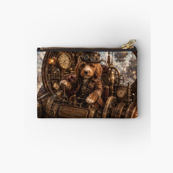 Item preview, Steampunk Cockapoo Time Explorer In Jules Verne Machine designed and sold by Paul Thompson Photography.