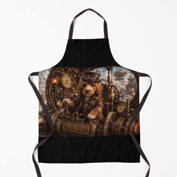 Item preview, Steampunk Cockapoo Time Explorer In Jules Verne Machine designed and sold by Paul Thompson Photography.