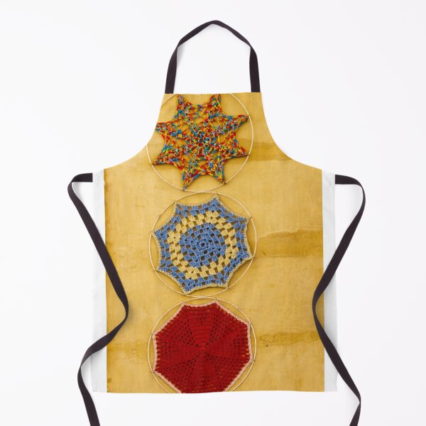 Item preview, Colorful Crochet Wall Hangings On Yellow Rustic Wall — Bohemian Handmade Textile Decor designed and sold by Nmallia.