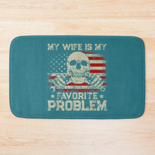 Item preview, My Wife is My Favorite Problem Funny Mechanic American Flag designed and sold by KristineLi.