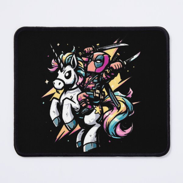 Item preview, Deadpool Riding Colorful Unicorn designed and sold by VenettaDesena.