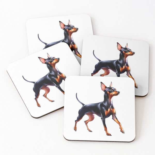 Item preview, Elegant Miniature Pinscher Watercolor Art designed and sold by OlyvieArt.