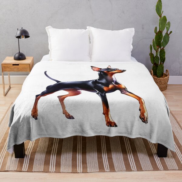 Item preview, Elegant Miniature Pinscher Watercolor Art designed and sold by OlyvieArt.