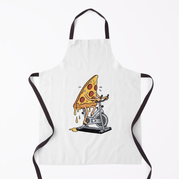 Item preview, Funny Sweating Pizza Slice On Exercise Bike designed and sold by Rare By Hero.