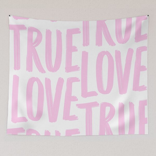 Item preview, True Love Pink Repeated Typography Art designed and sold by jianina-alondra.