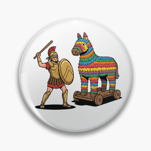Item preview, Funny Trojan Horse Pinata Greek Warrior Illustration designed and sold by Rare By Hero.