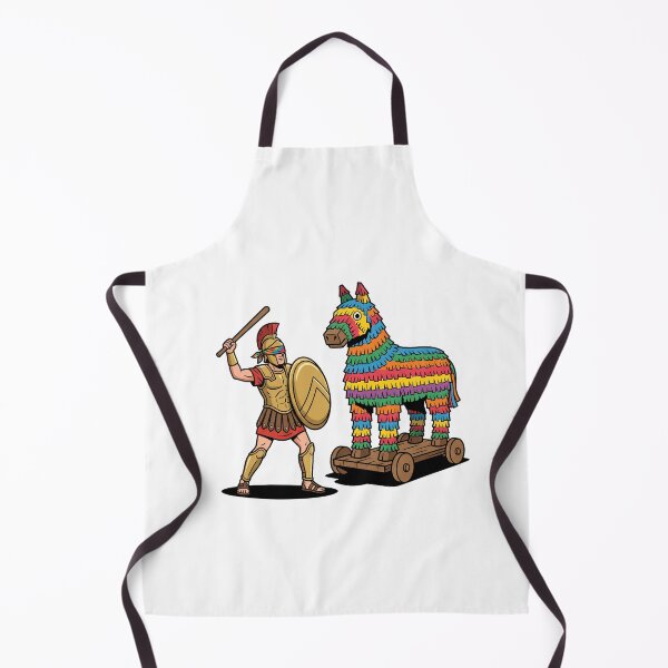 Item preview, Funny Trojan Horse Pinata Greek Warrior Illustration designed and sold by Rare By Hero.