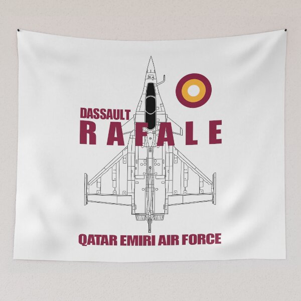 Item preview, Dassault Rafale Qatar Emiri Air Force Technical Blueprint - Black Edition designed and sold by Magazine Combate.