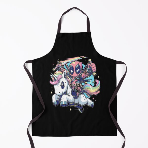 Item preview, Deadpool Riding Rainbow Unicorn Chibi designed and sold by VenettaDesena.